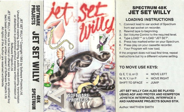 Jet Set Willy cassette inlay art